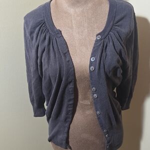 Maurices Charcoal Button-Up Cardigan